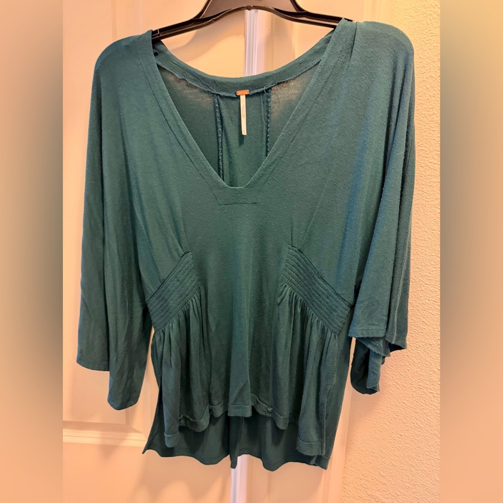 Free People Teal Top